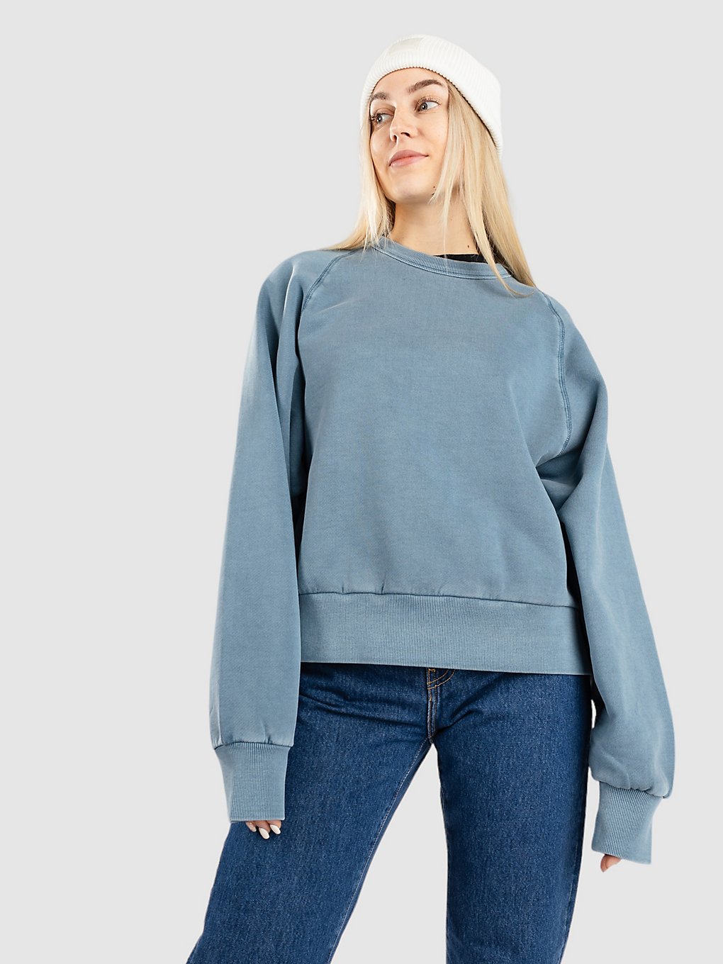 Carhartt WIP Taos Sweater vancouver blue garment dy kaufen