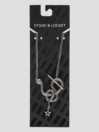 Stone and Locket Snake Bite Collier