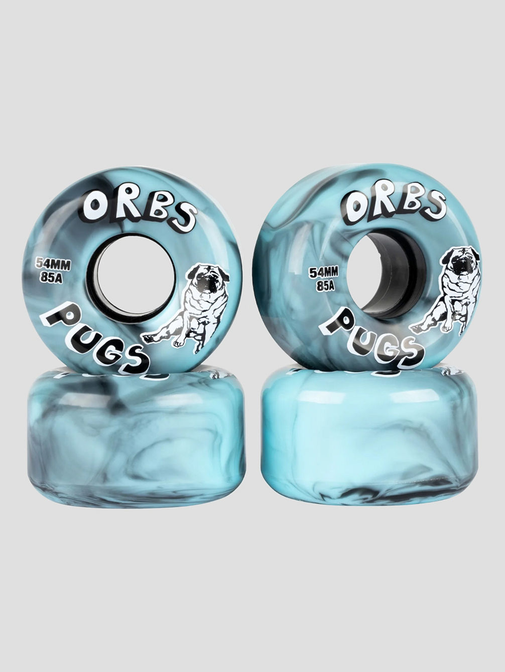 Orbs Pugs Swirls Conical 85A 54mm Wheels