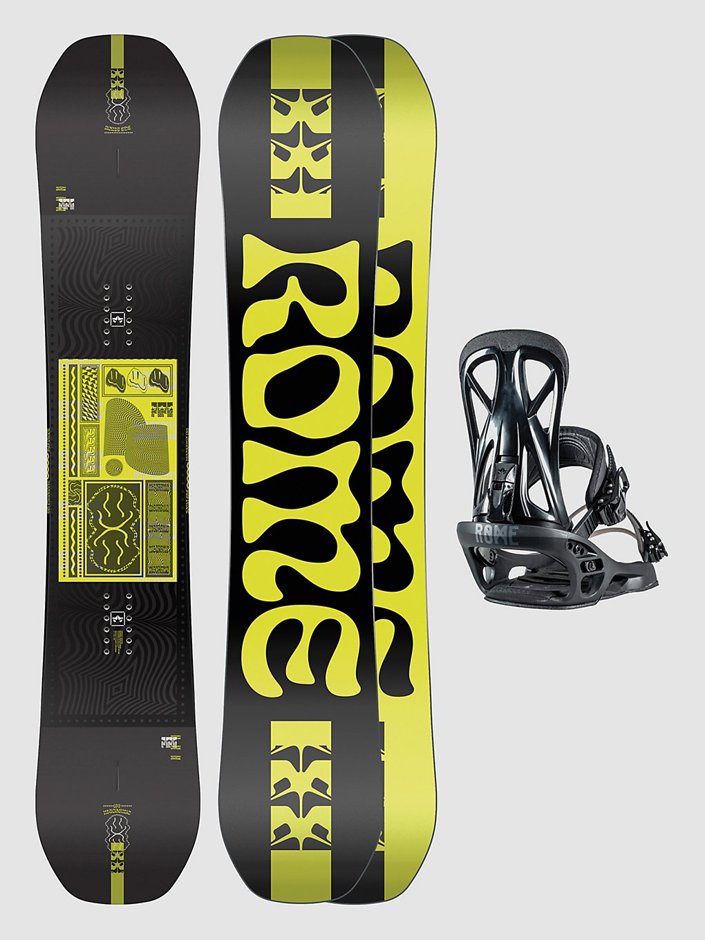 Rome Mechanic + United L 2024 Snowboard-Set none kaufen