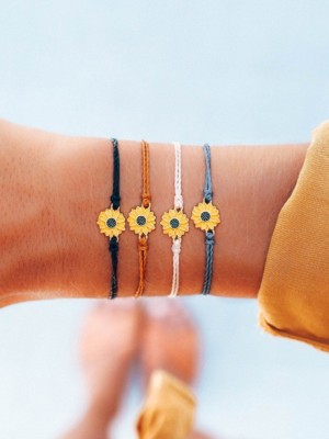 Enamel Sunflower Gold Jewellery