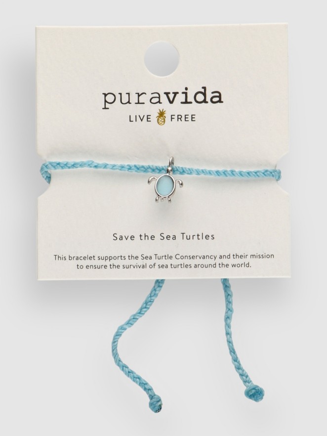 Pura Vida Sea Turtle Silver Koru