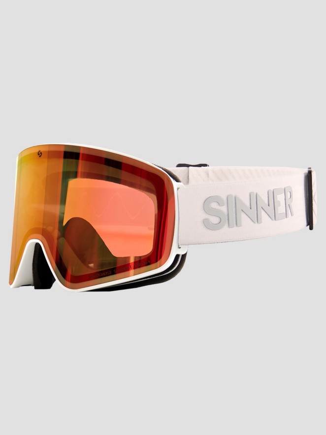 Sinner Snowghost Matte White Goggle