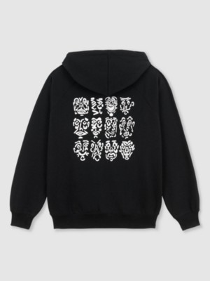 12 Faces Hoddie com fecho