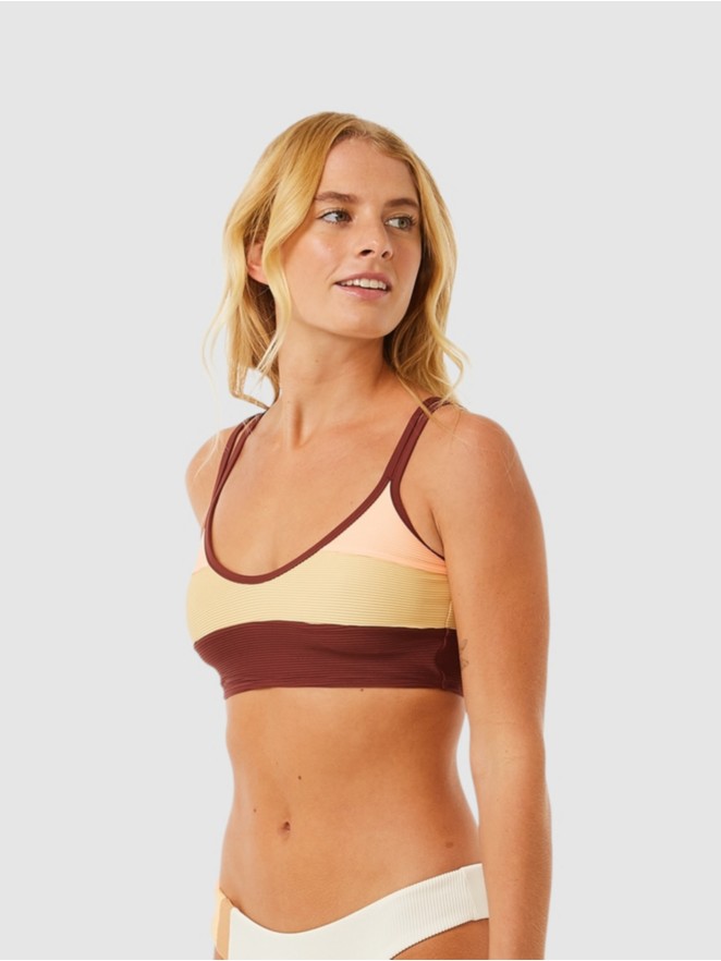 Rip Curl Block Party Spliced Crop Bikini Top