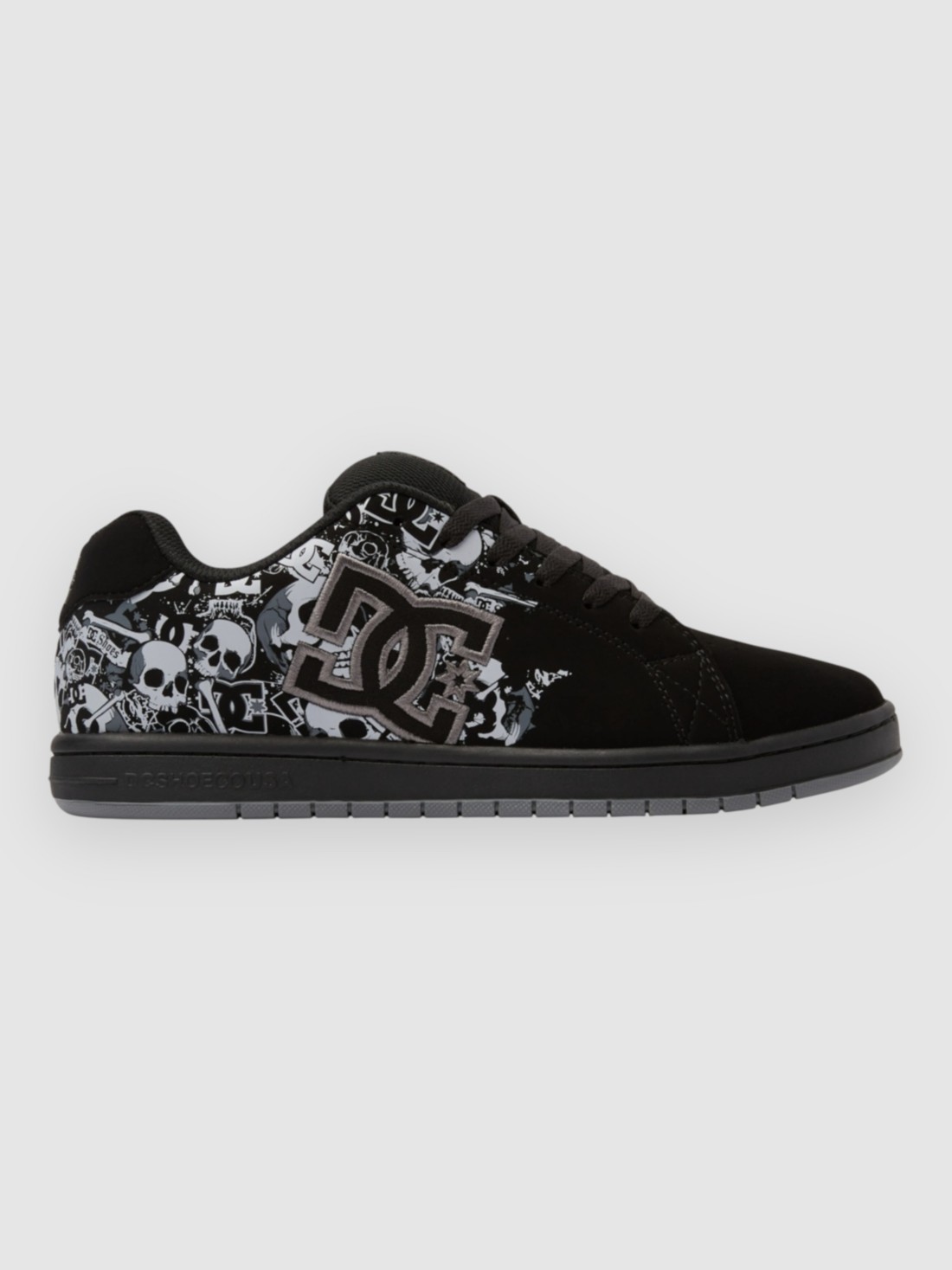 DC Gaveler Skateschuhe dk grey print