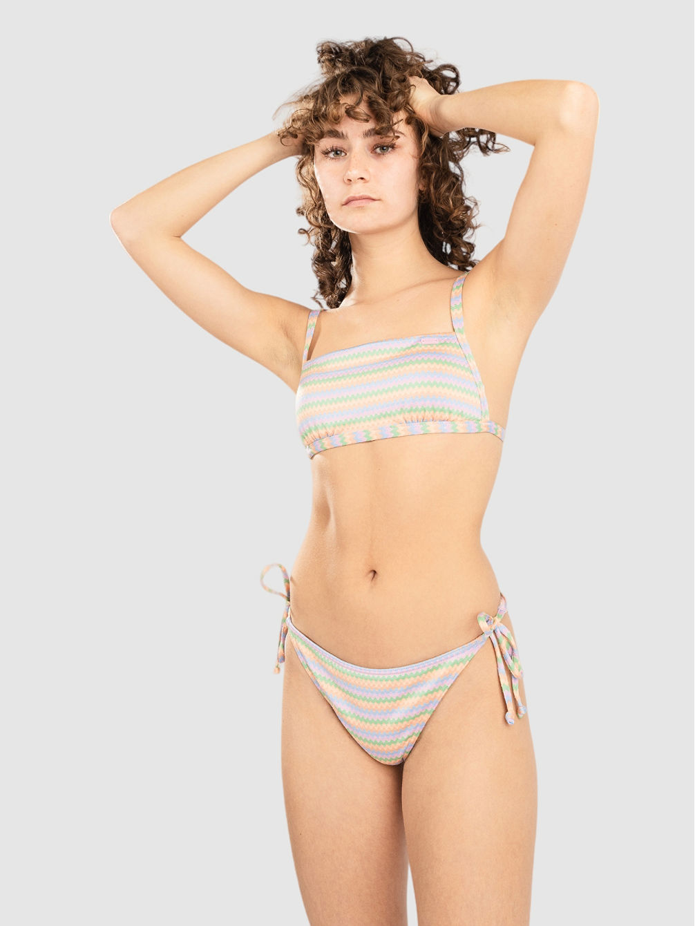 Wavy Stripe Bralette Bikini g&oacute;ra