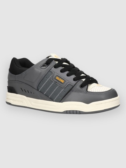 Scarpe Da Skateboard Globe Fusion Uomo - Nero/Acciaio/Bianco, Taglia 44 EU, Suola Nitrocel Airbag