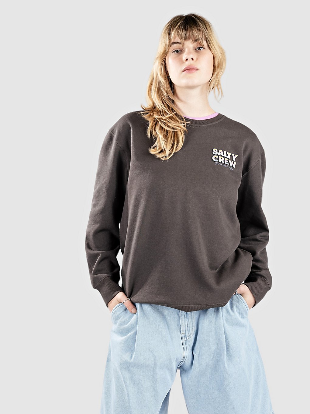 Salty Crew Summertime Premium Sweater faded black kaufen