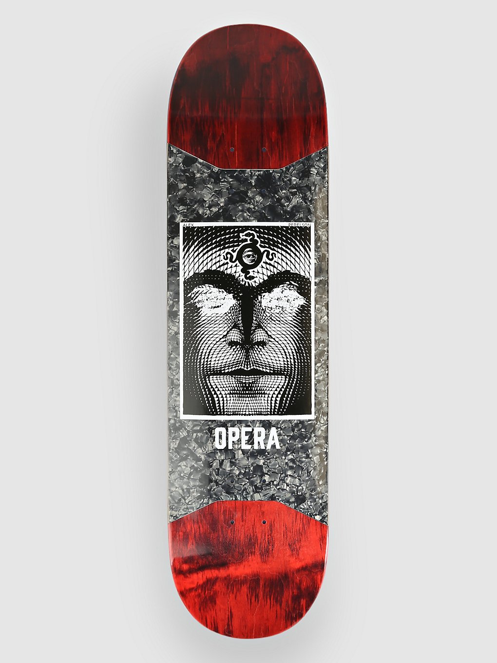 Opera Skateboards Alex Perelson No Evil Slick Shield 8.38" Skateboard Deck red kaufen