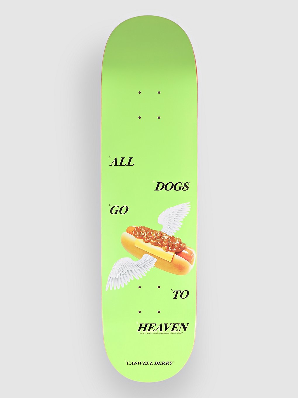 Jacuzzi Unlimited Caswell Berry Hot Dog Heaven 8.25" Skateboard Deck green kaufen