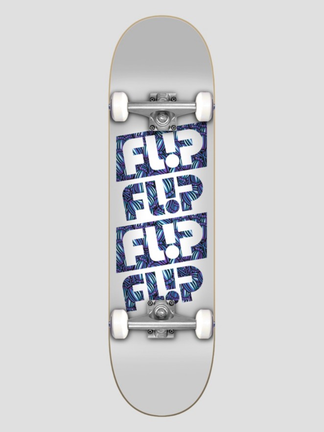 Flip Team Poppies White 8.0″X31.85″ Skateboard