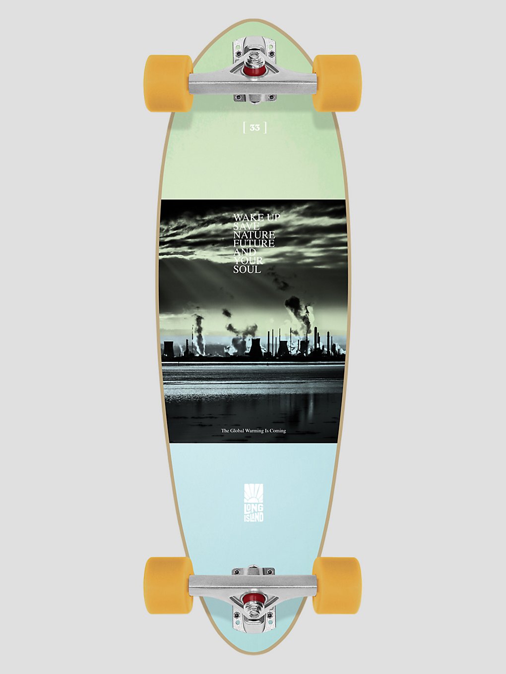 Long Island Longboards Global Warming 32.75"X10" Mini Pin Skateboard uni kaufen