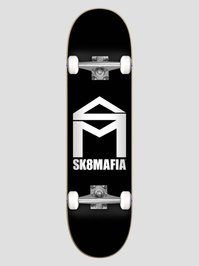 SK8 Mafia House Logo Black 7.25″X28.1″ Mini Skateboard Deck
