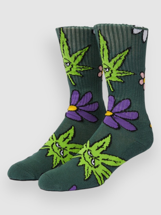 HUF Green Buddy Bloom Socken