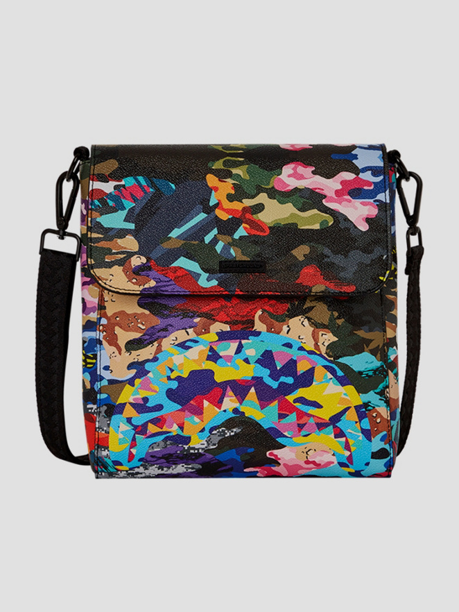 Sprayground Sliced And Diced Camo Messenger Borsa a Tracolla
