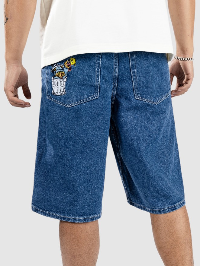 Empyre Ultra Loose Sk8 Denim W Embroidery Shorts