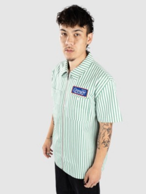 Glen Striped Zip Shirt