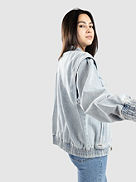 Oversized Bomber Giacca di Jeans