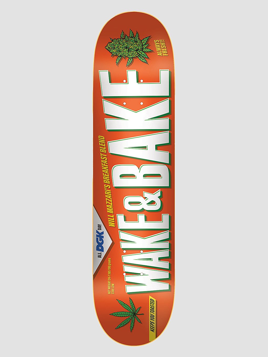 DGK Wake&Bake Mazzari 8.25" Skateboard Deck orange kaufen