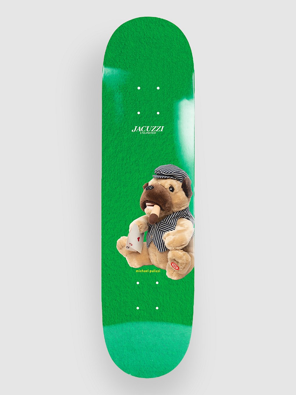 Jacuzzi Unlimited Michael Pulizzi Know When To Hold Em 8.3 Skateboard Deck green kaufen