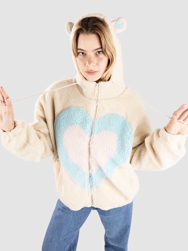 A.Lab Lydia Teddy Fleece Sweat à capuche zippé