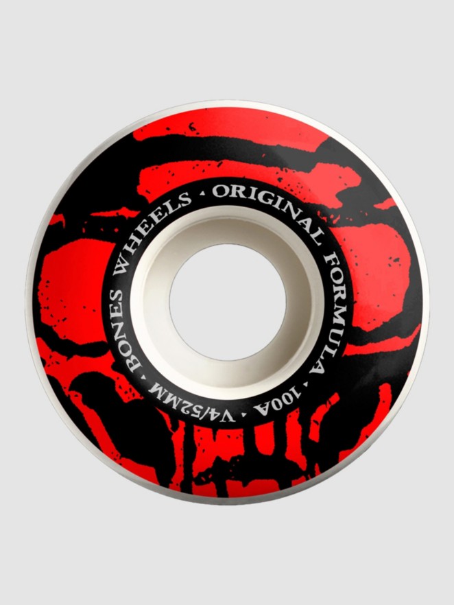 Bones Wheels 100's Originals Mu Skulls 52mm V4 W 100Am Roues
