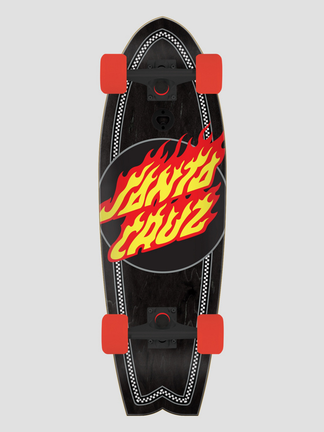 Santa Cruz Flame Dot Check Shark 8.8″ Complete