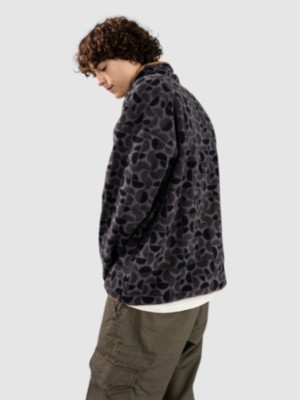 Helvetia II Printed Half Snap Fleece Hoddie com fecho