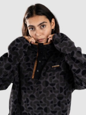 Helvetia II Printed Cropped Half Snap Sweatjacke