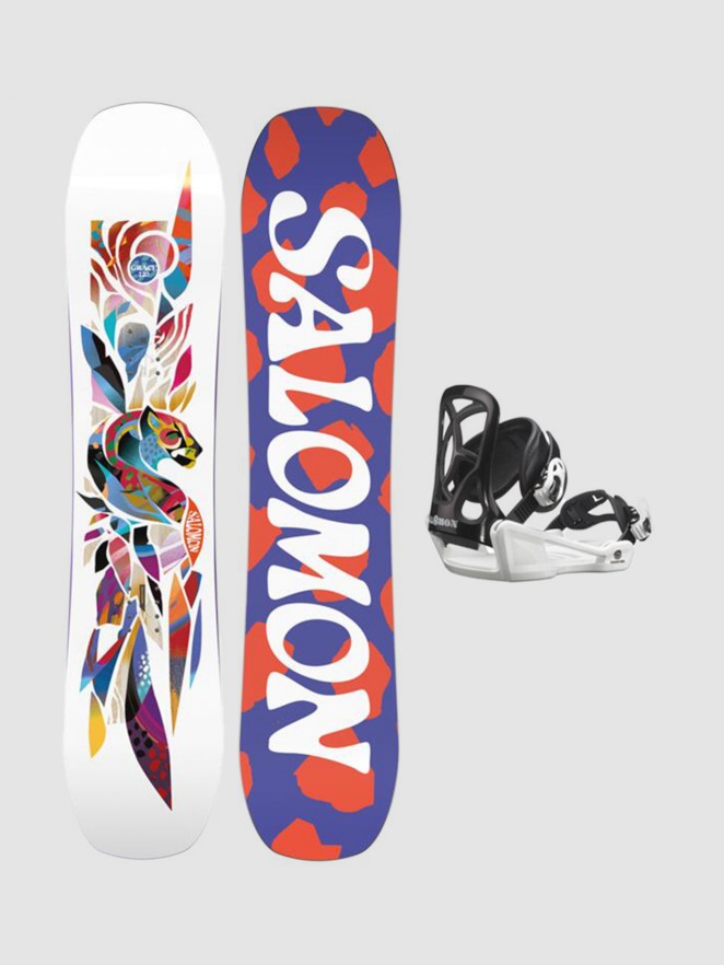 Salomon Grace+Goodtime XS black Kids Snowboard Set