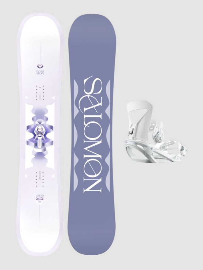 Salomon Lotus+Spell S white Zestaw snowboardowy