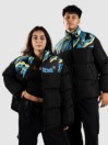 Polypop Black Tigra Pattern Chest Puffer Jacka