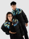 Polypop Black Tigra Pattern Chest Puffer Jacka