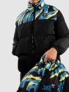 Polypop Black Tigra Pattern Chest Puffer Jacka