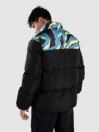 Polypop Black Tigra Pattern Chest Puffer Jacka