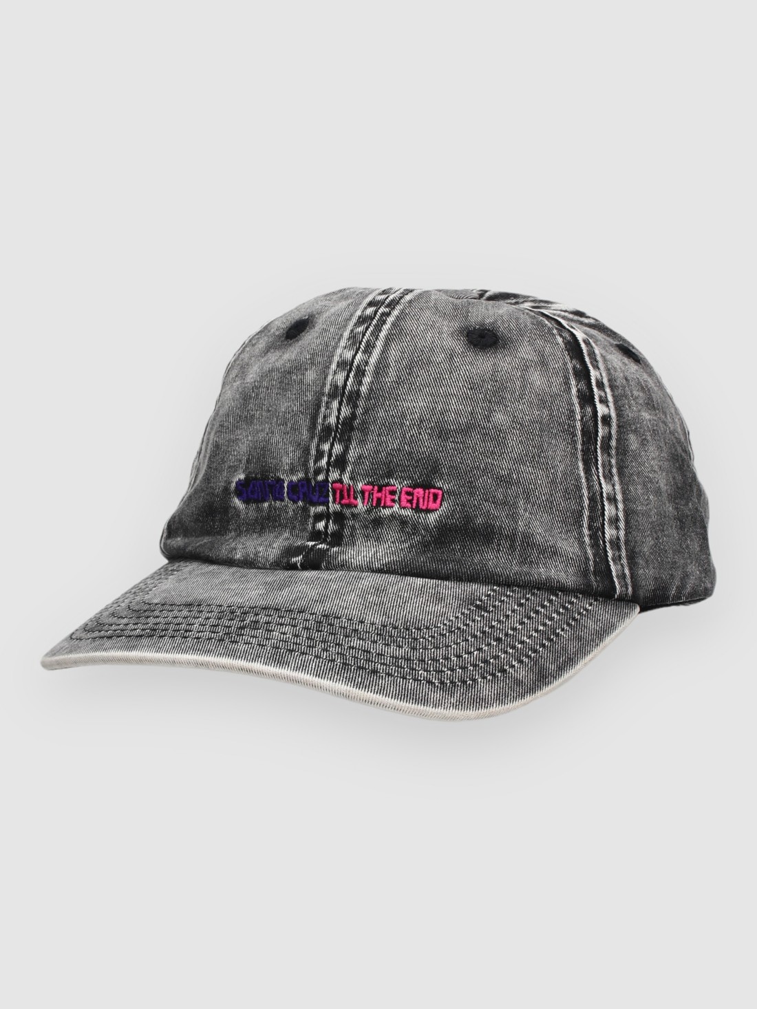 Santa Cruz Echo Camber Cap black acid wash