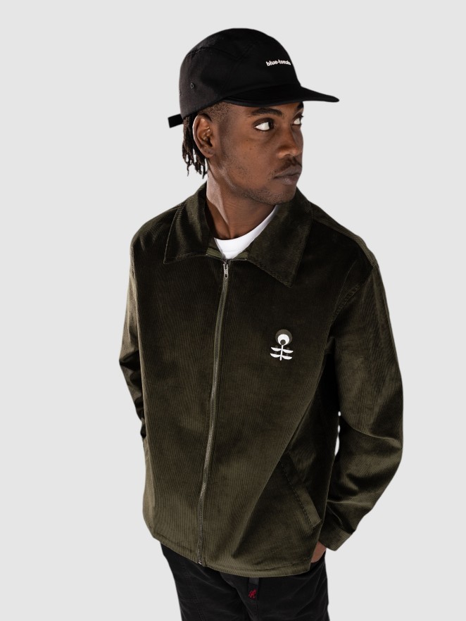 Blue Flowers Kyoto Corduroy Zip Up Jacket