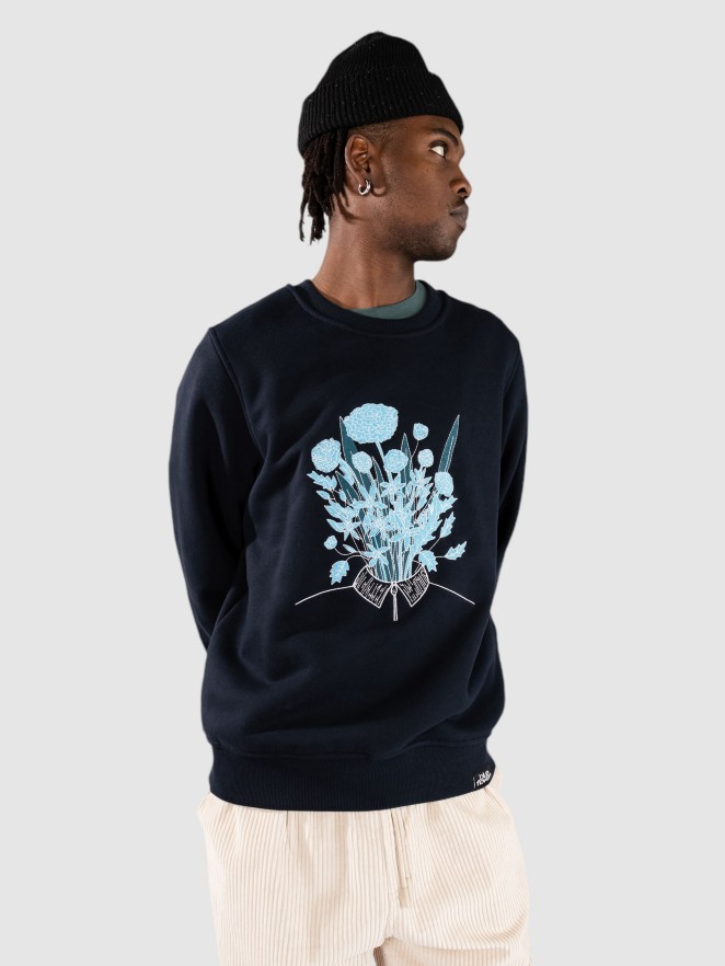 Blue Flowers Inner Thoughts Sweater