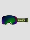 Sinner Snowflake Matte Green Goggle