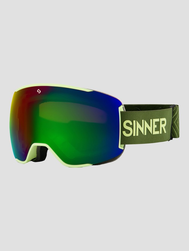 Sinner Snowflake Matte Green Goggle