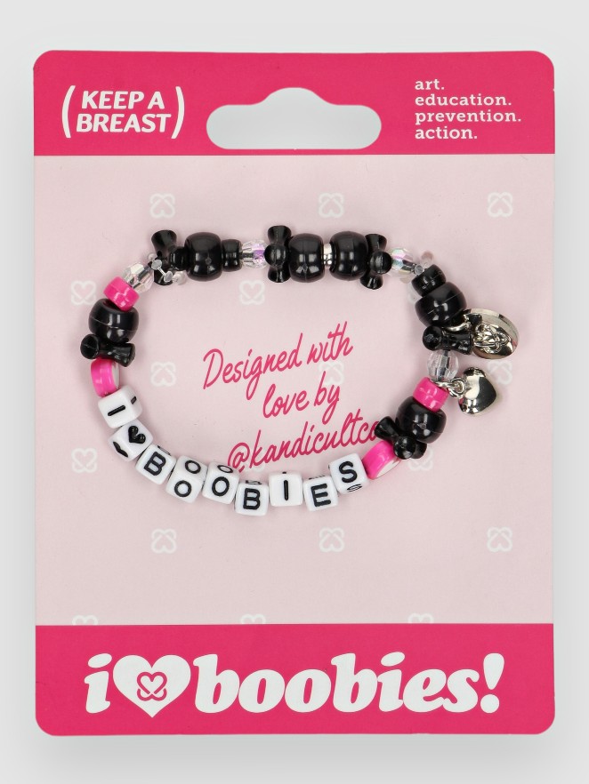 Keep a Breast I Love Boobies Kandi Jewellery