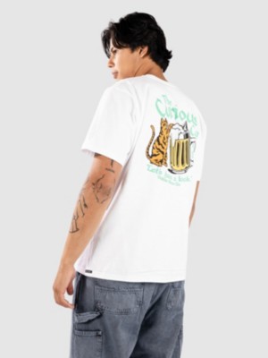 Volcom Curious Cat T-Shirt Herren – 100% Bio-Baumwolle, Classic Fit, Weiß