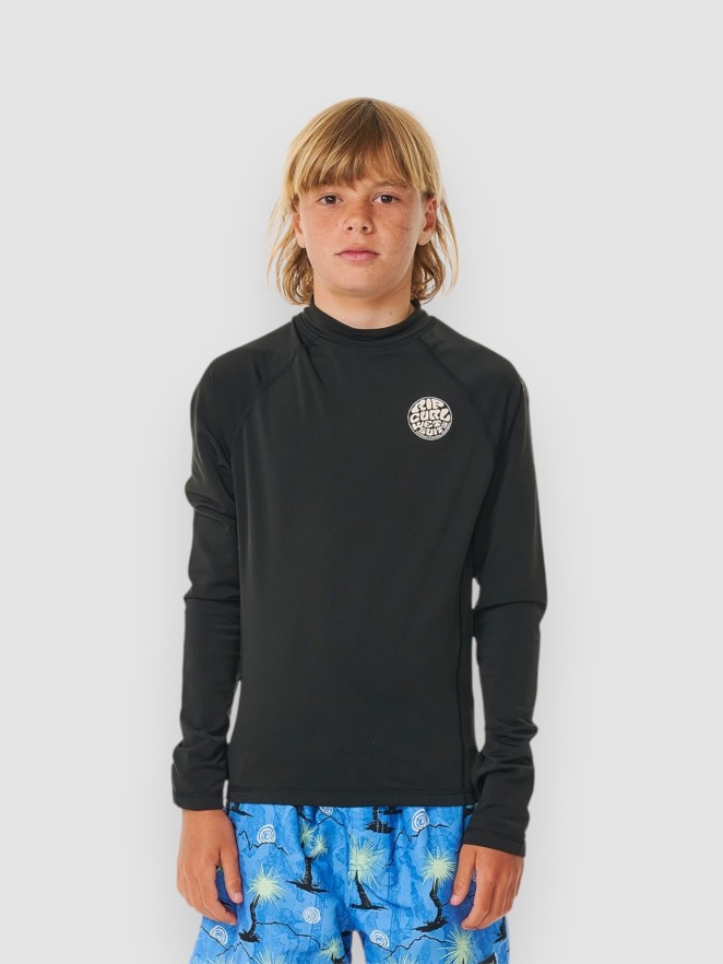 Rip Curl Icons Uv Brushed Kids Longsleeve Rash Guard