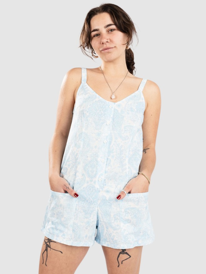 Rhythm Jean Paisley Romper Jumpsuit