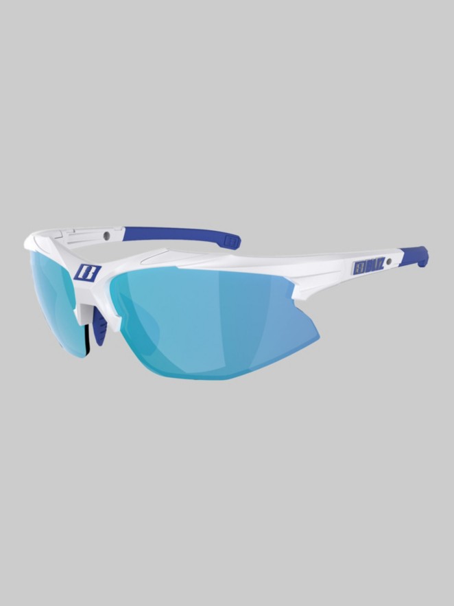 BLIZ Active Eyewear Hybrid Shiny Wht W Ble Lg Sunglasses