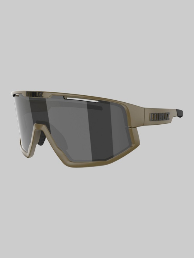 BLIZ Active Eyewear Vision Matt Camo Green Smoke W/Slvmirr Sungl