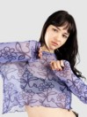 Santa Cruz Delfino Flower Mesh Crop Long Sleeve T-Shirt