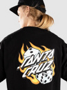 Santa Cruz Flaming Dice Dot Chest Tricko
