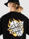 Santa Cruz Flaming Dice Dot Chest Tricko